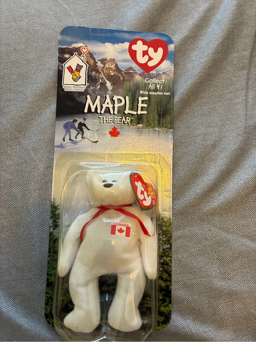 McDonald's Maple The Bear Plush - Red and White